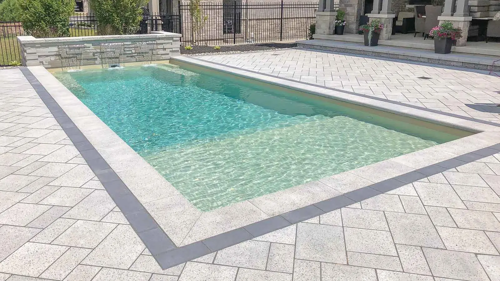 Leisure-Pools-Summit-Fiberglass-Pool-Shape The Summit™, a fiberglass pool design manufactured by Leisure Pools
